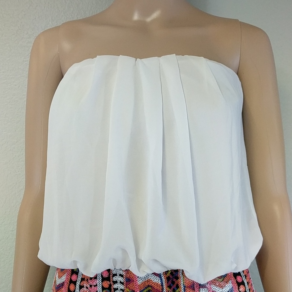 [B Sharp] Draped Front Embellished Graphic Skirt - image 2